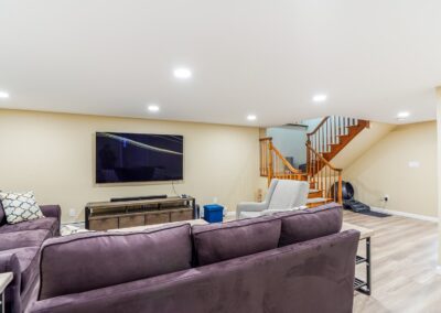 interior living room with sofa and tv